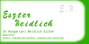 eszter weidlich business card